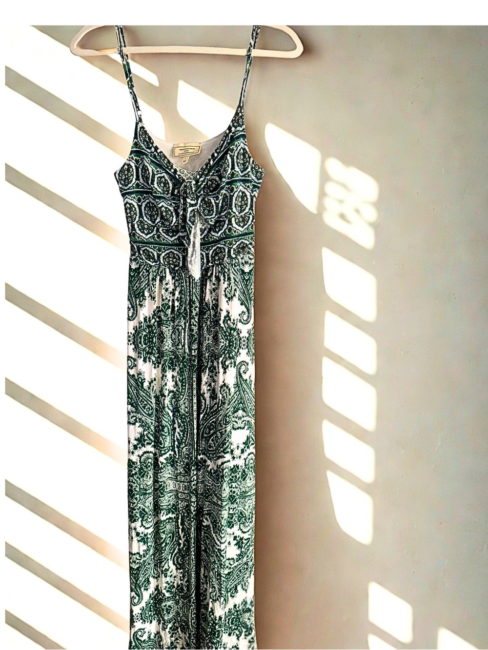 Anthropologie Moulinette Soeurs “Brisbane” Green Paisley Maxi Dress